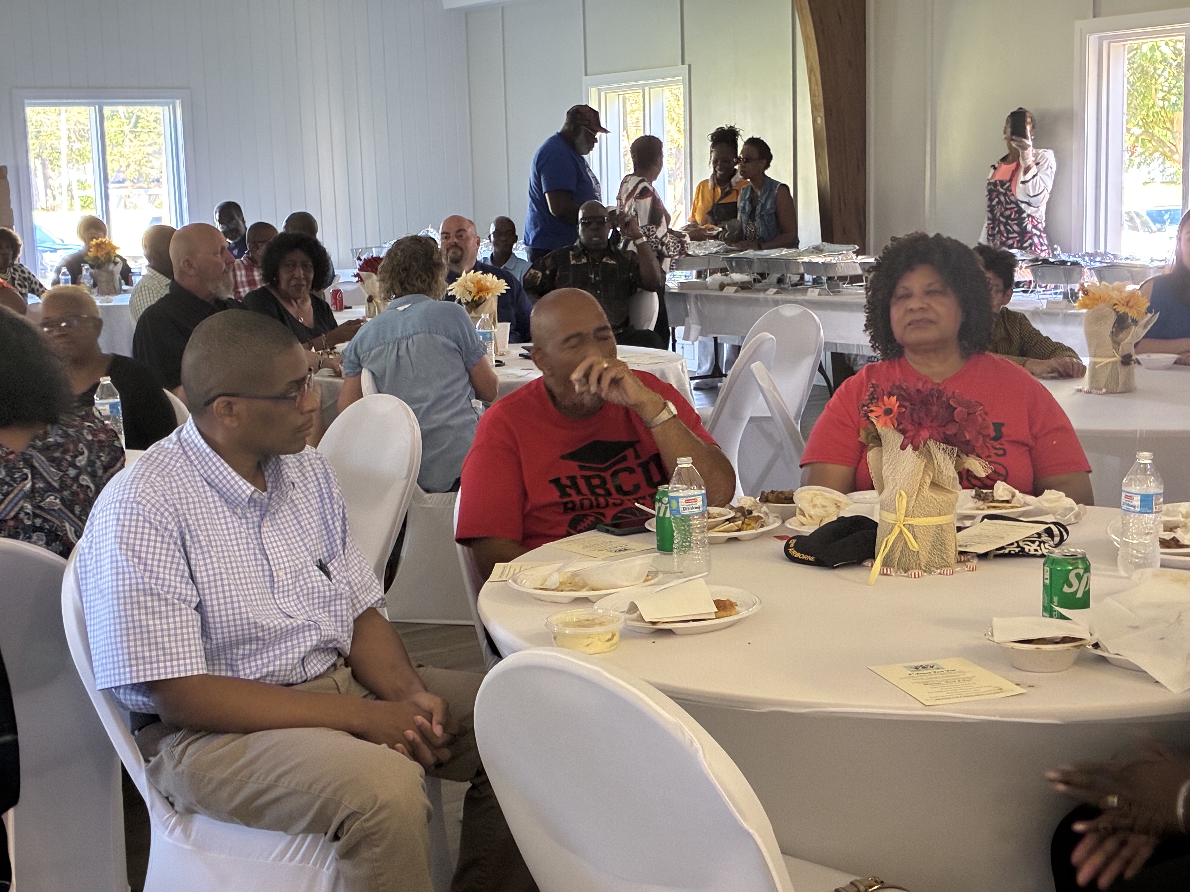 Attendees enjoying meals and fellowship at Food Fest 2025